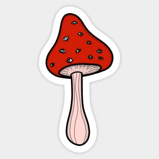 Mushroom with eyes Sticker